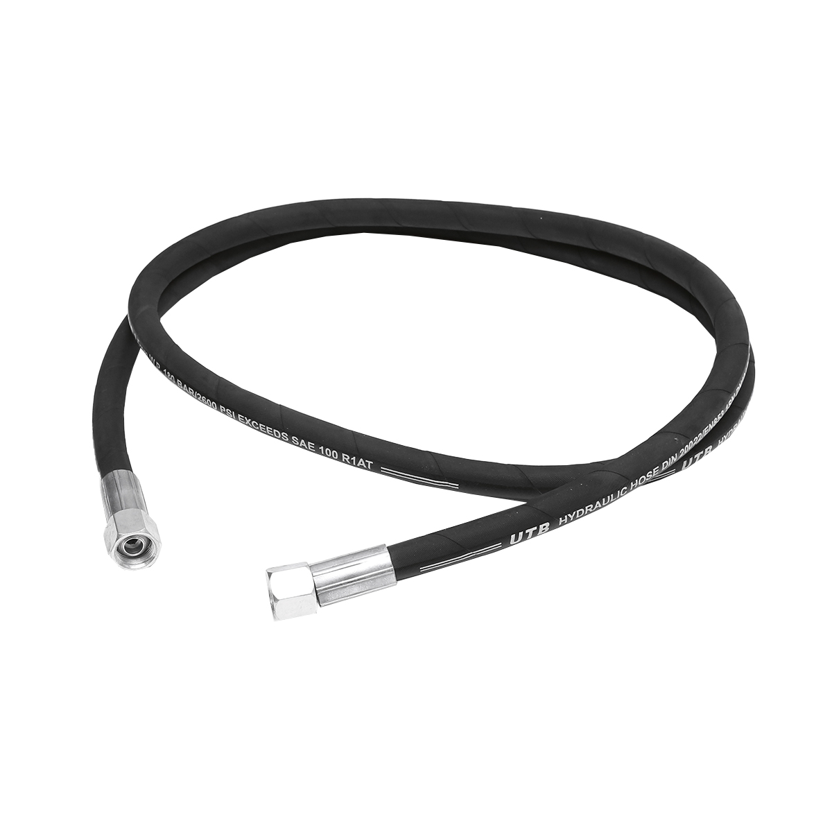 Furtun presiune 2SN DN10 sertizat cu capete fixate hidraulic L=2000mm M20 – imagine 2