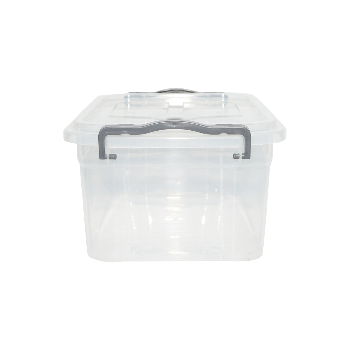 Cutie depozitare 10L cu capac din plastic, transparenta 360x240x150mm – imagine 3