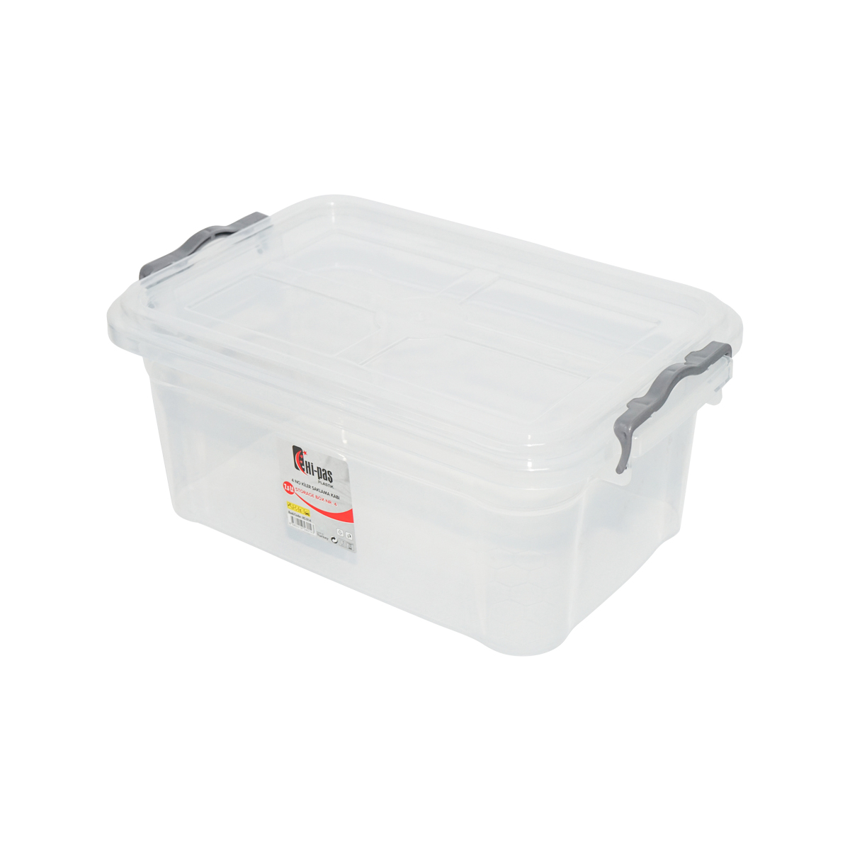 Cutie depozitare 7.5L cu capac din plastic, transparenta 220x340x140mm – imagine 2