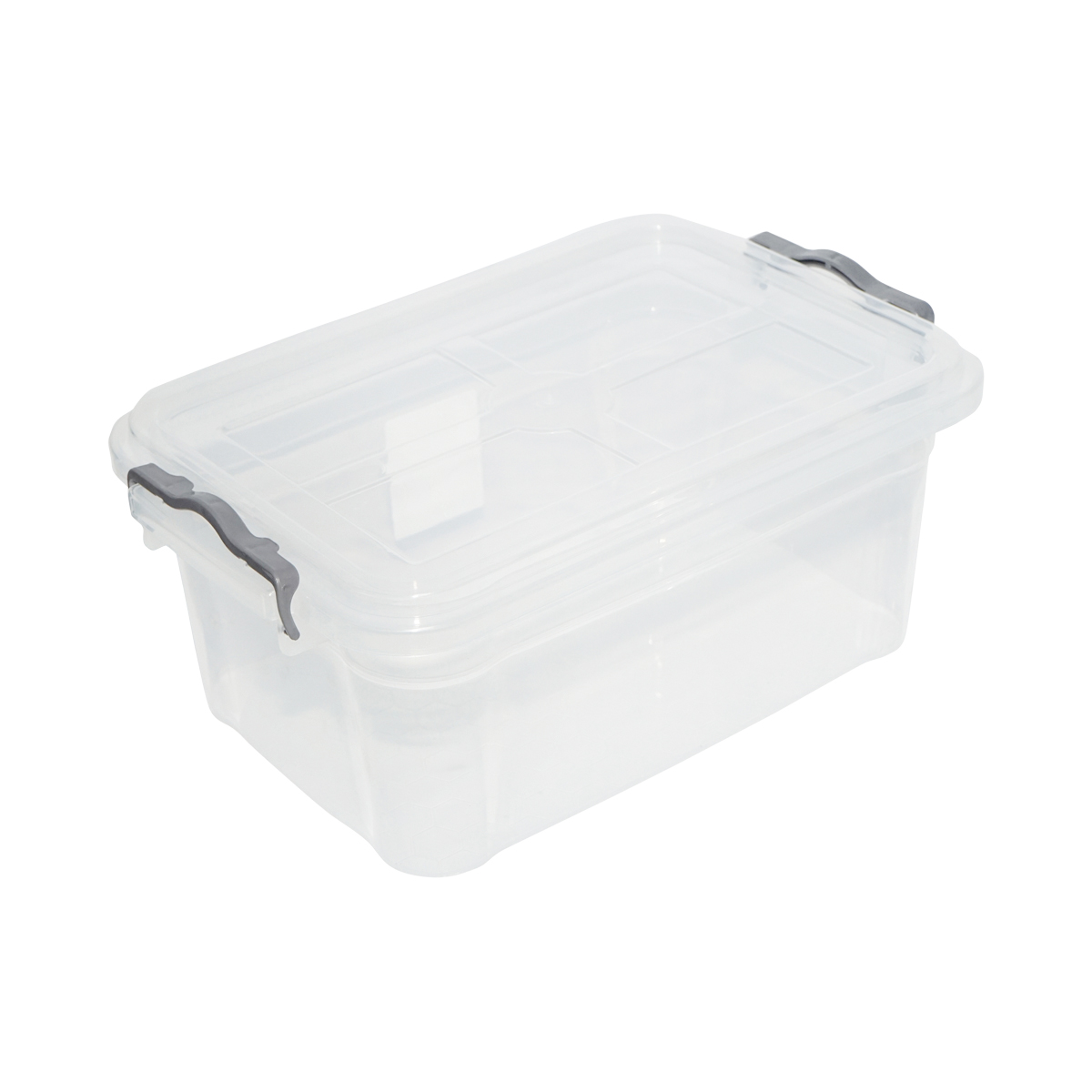 Cutie depozitare 7.5L cu capac din plastic, transparenta 220x340x140mm – imagine 3