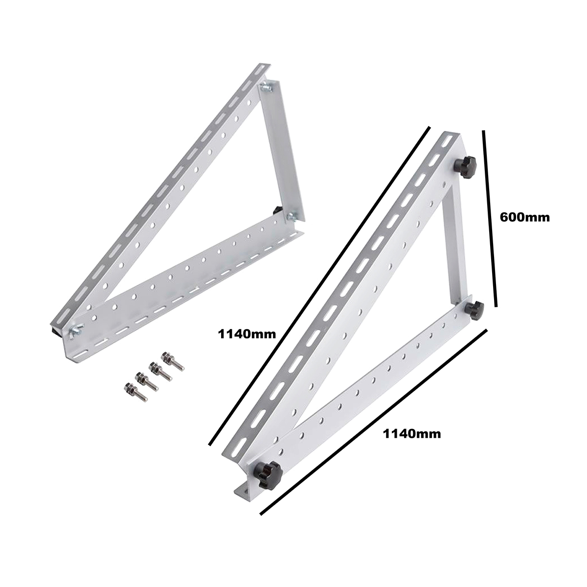 Set suporti tip triunghi pentru prindere panouri solare fotovoltaice 550W cu unghi reglabil Breckner Germany