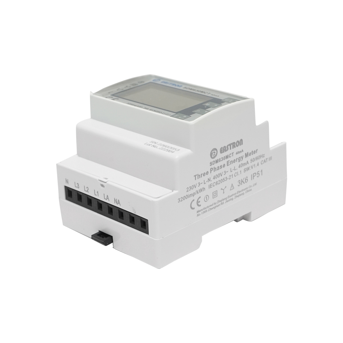 Kit smart meter Deye 380V, 120A, 40mA trifazic cu siguranta digitala split core SDM630MCT – imagine 4