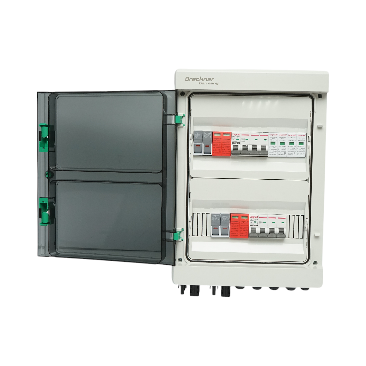 Tablou sigurante de protectie echipat 380V pentru sisteme fotovoltaice 5-10KW DC/AC cu 2 siruri/stringuri