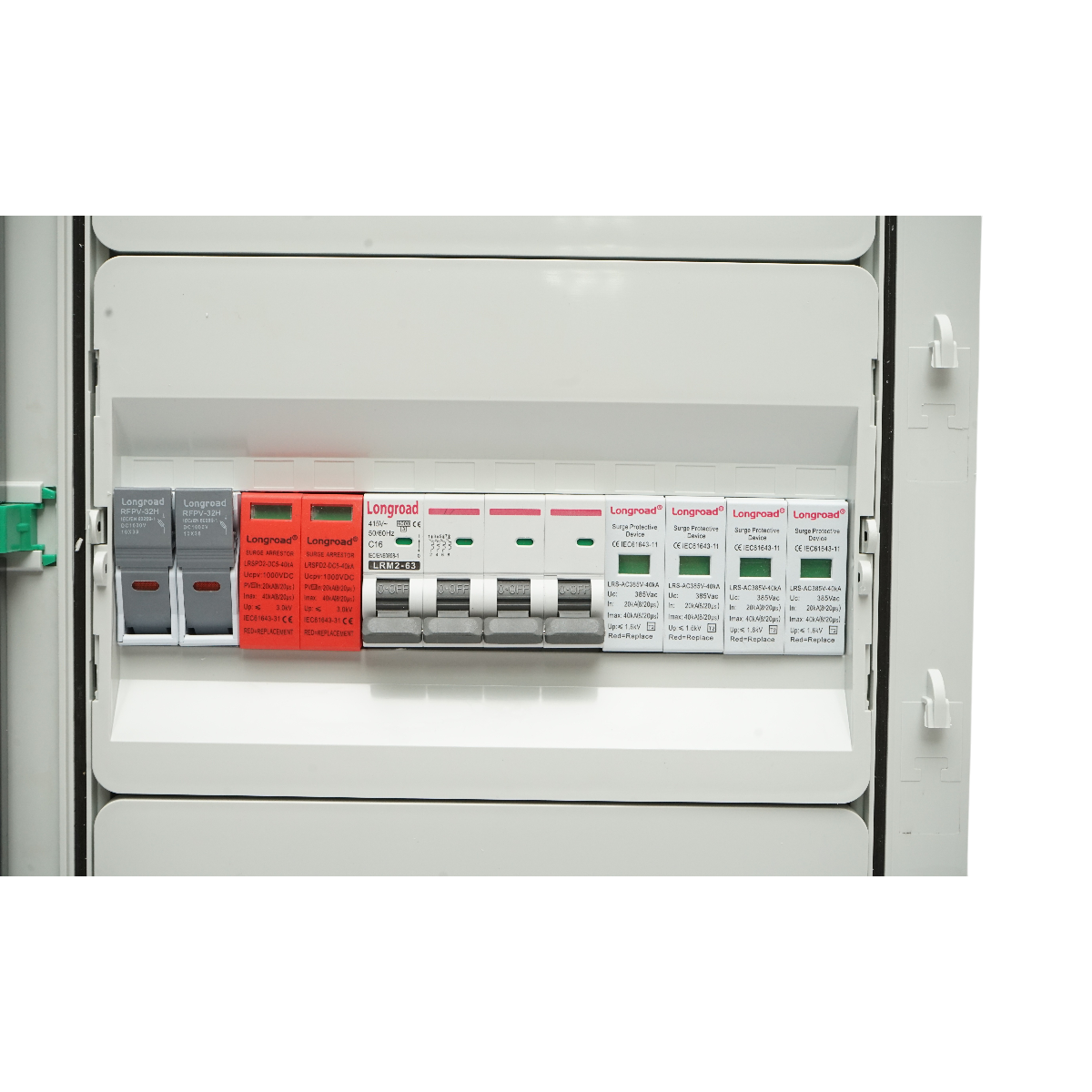 Tablou sigurante de protectie echipat 380V pentru sisteme fotovoltaice 10-20KW DC/AC cu 4 siruri/stringuri – imagine 6