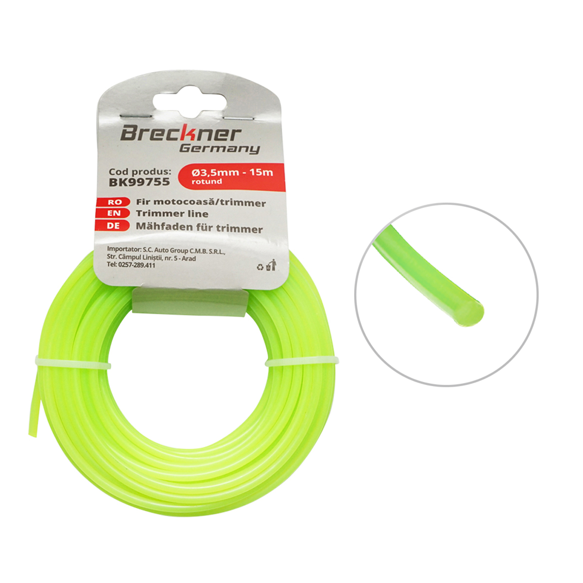 Fir rotund pentru motocoasa 3.5mm x 15m Breckner Germany