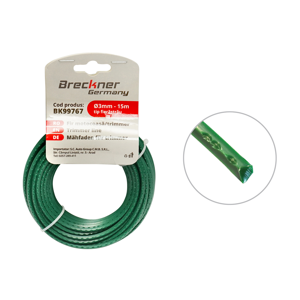 Fir zimtat verde pentru motocoasa 3mmx15m Breckner Germany