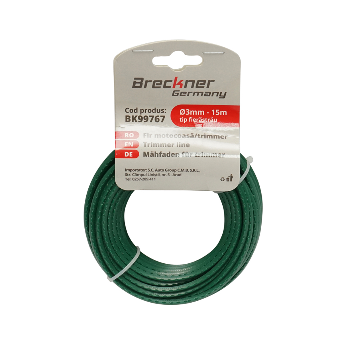 Fir zimtat verde pentru motocoasa 3mmx15m Breckner Germany – imagine 2
