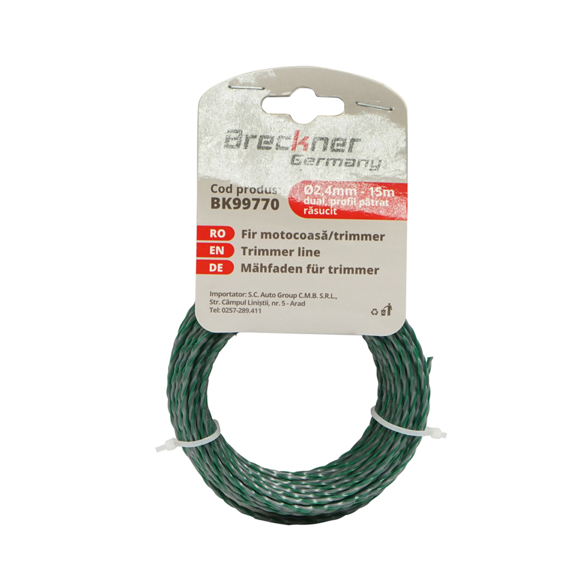 Fir patrat rasucit pentru motocoasa 2.4mmx15m Breckner Germany – imagine 2