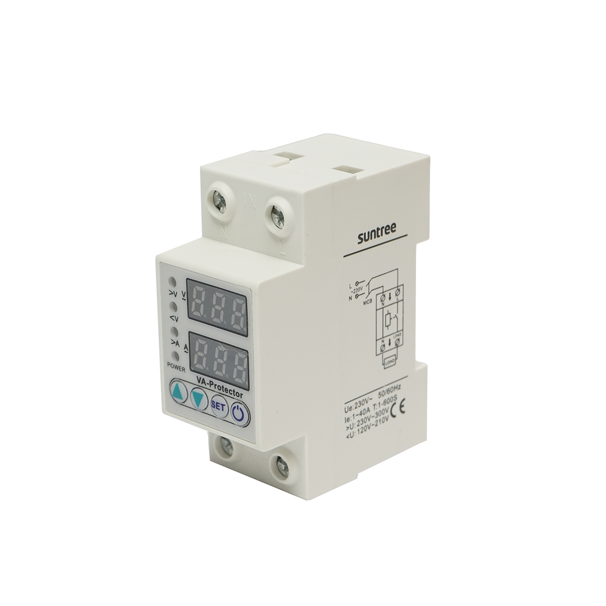 Releu digital 40A pentru monitorizare si protectie subtensiune, supratensiune 220V, LDVP1-40A – imagine 3