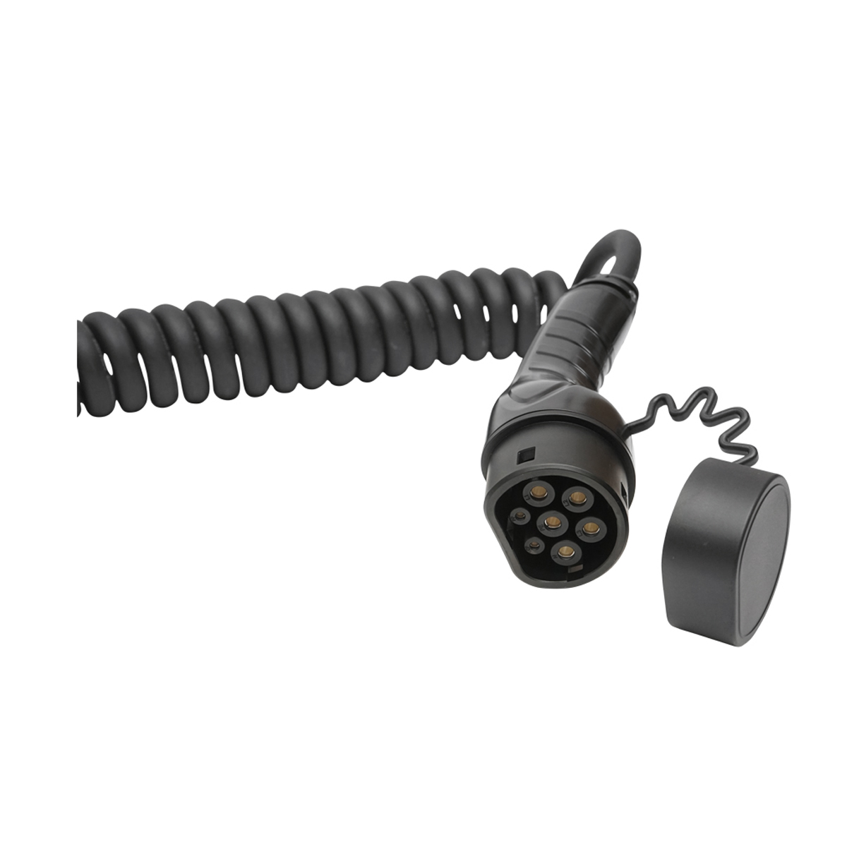 Cablu spiralat incarcare 380V, 5M, Type 2 pentru masini electrice 11KW, 16A, trifazic IP55 – imagine 3