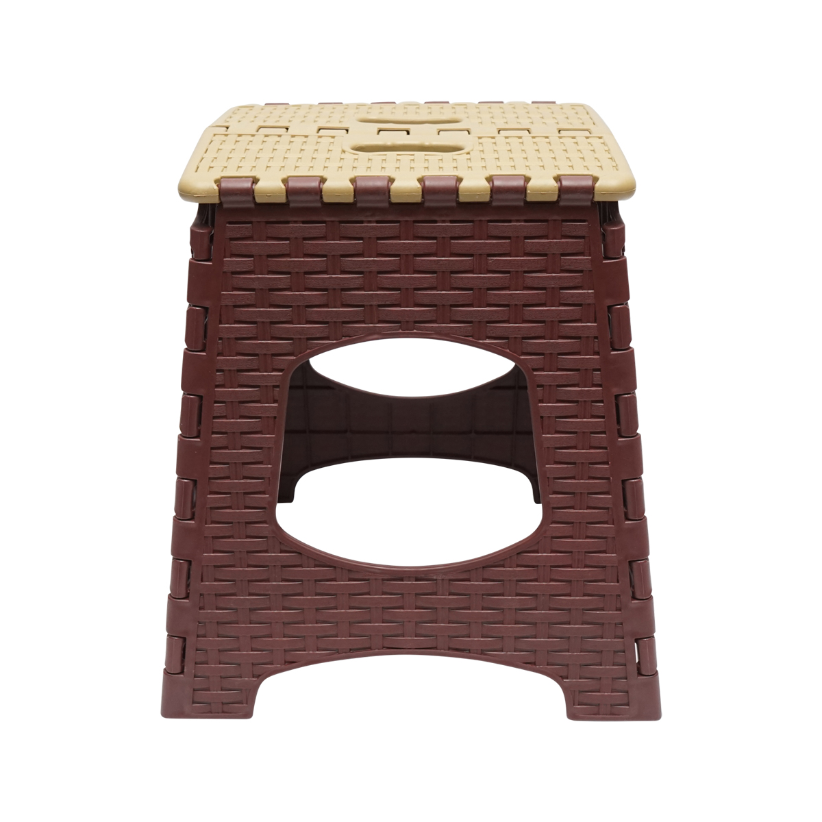 Scaun plastic crem-maro pliabil 286 x 325 x H360mm. – imagine 2