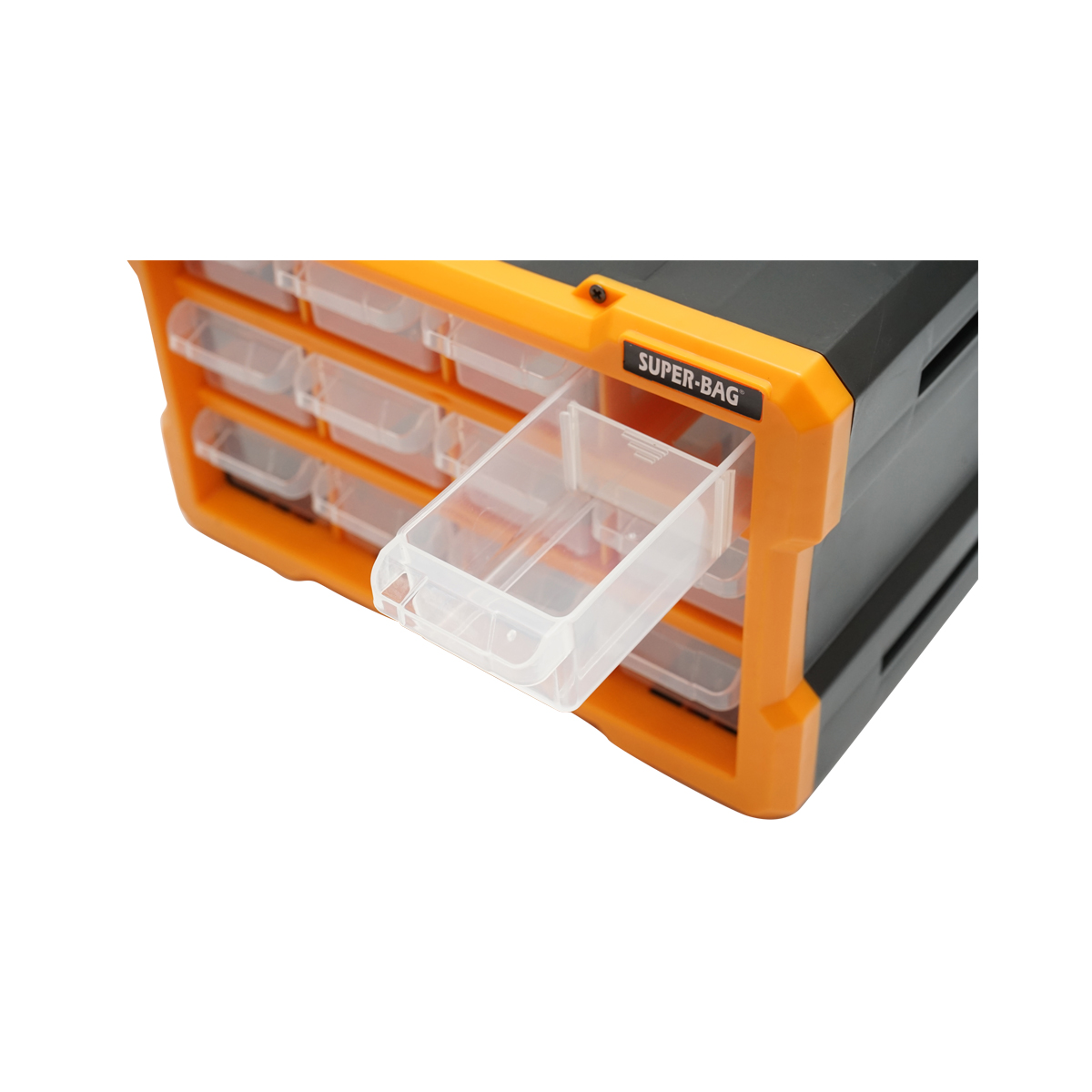 Cutie depozitare galbena din plastic modulara, 12 sertare 158x266x170mm Breckner Germany – imagine 5