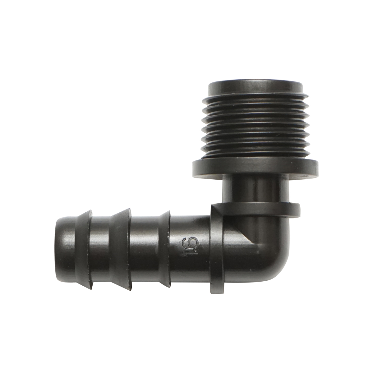 Cot conector stut tub picurare 16mm, filet exterior 1/2 inch pentru sisteme de irigatii