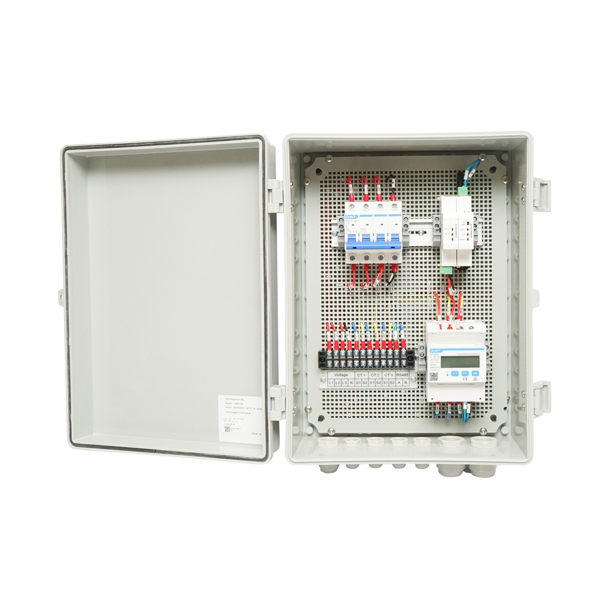 Cutie anti-reflux, monitorizare cu smart meter trifazic, IP65., 2.4G, Wi-Fi + Ethernet, RS485