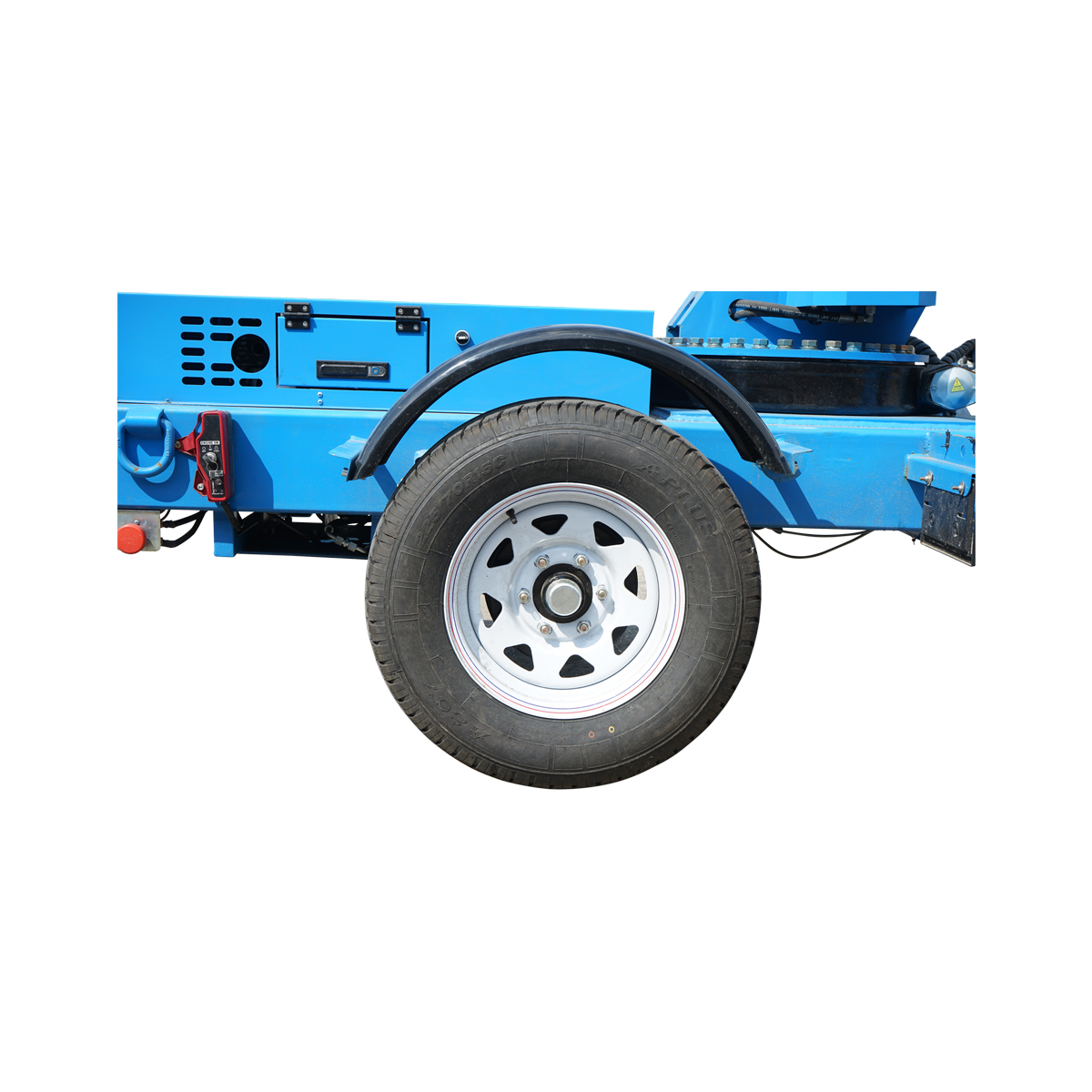 Platforma/nacela pentru lucru la inaltime tip remorca 16m, 200Kg cu telecomanda motor benzina – imagine 3