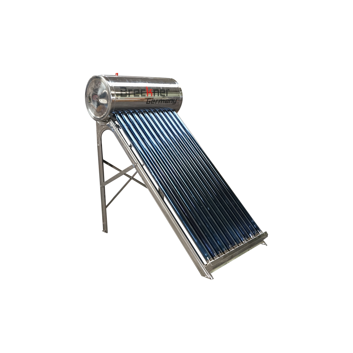 Panou solar nepresurizat inox cu 12 tuburi pentru apa calda, boiler 120L Breckner Germany – imagine 5