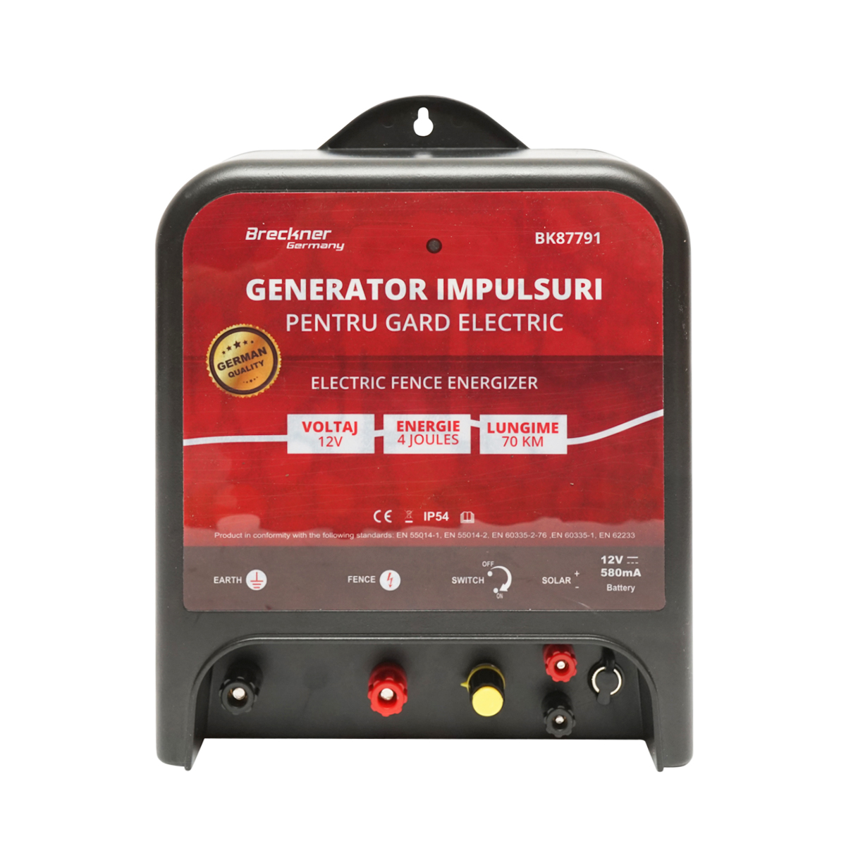 Aparat generator impulsuri DC 12/220V, 4 Joule, 70km pentru gard electric Breckner Germany – imagine 4