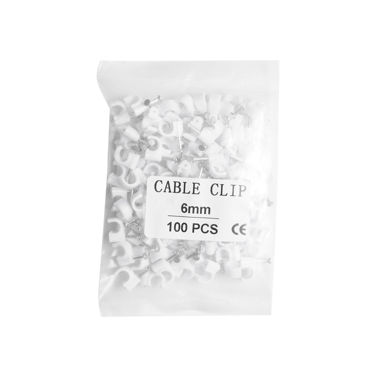 Clema cui 6mm pentru fixare cablu, 100 buc – imagine 4