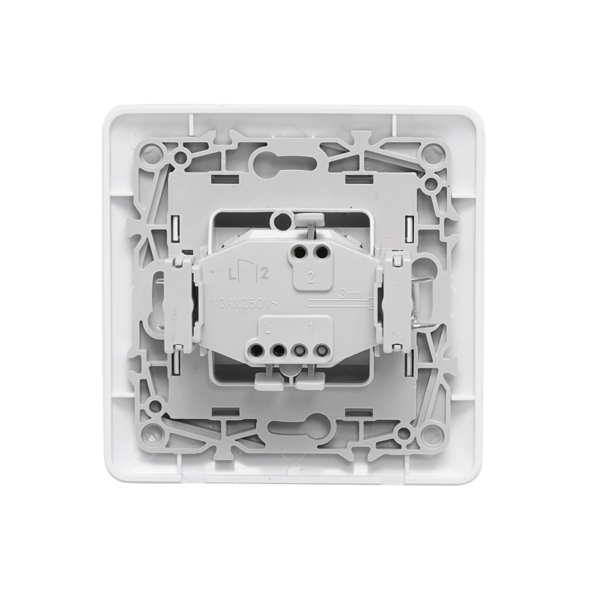 Intrerupator alb simplu ST 220V - 250V, 10A incastrat – imagine 3