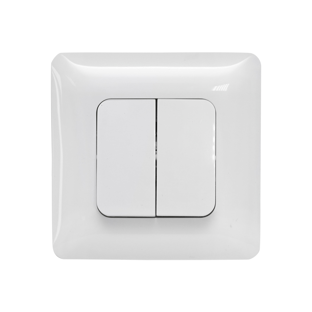 Intrerupator alb dublu ST 220V - 250V, 10A incastrat