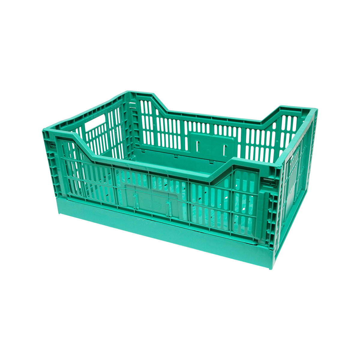 Lada, cutie plastic pliabila 595x395x250mm, verde pentru depozitare – imagine 3