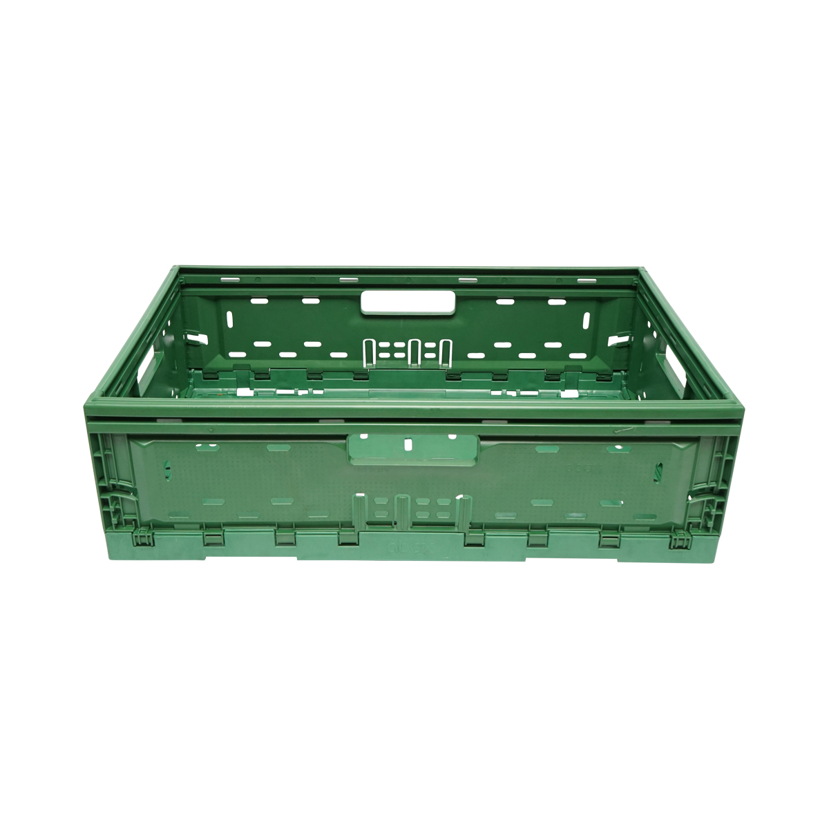 Lada, cutie plastic pliabila 595x385x185mm, verde pentru depozitare