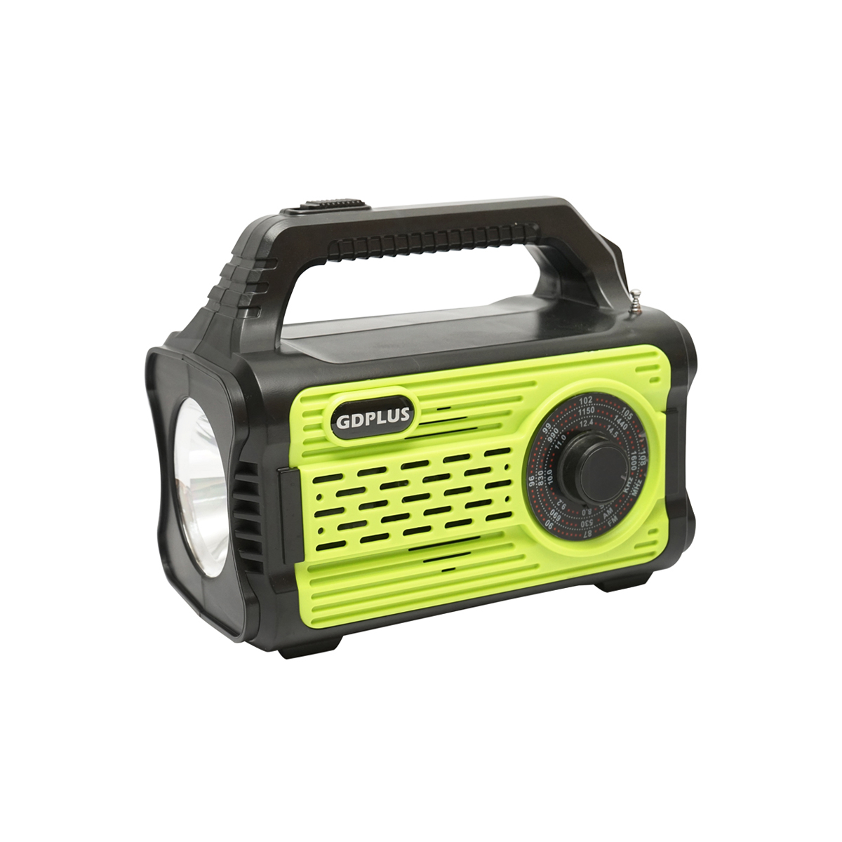 Kit iluminat portabil LED cu 4 becuri/proiector, panou solar radio FM si baterie 10000 mAhH pentru pescuit camping GD-8076 – imagine 4