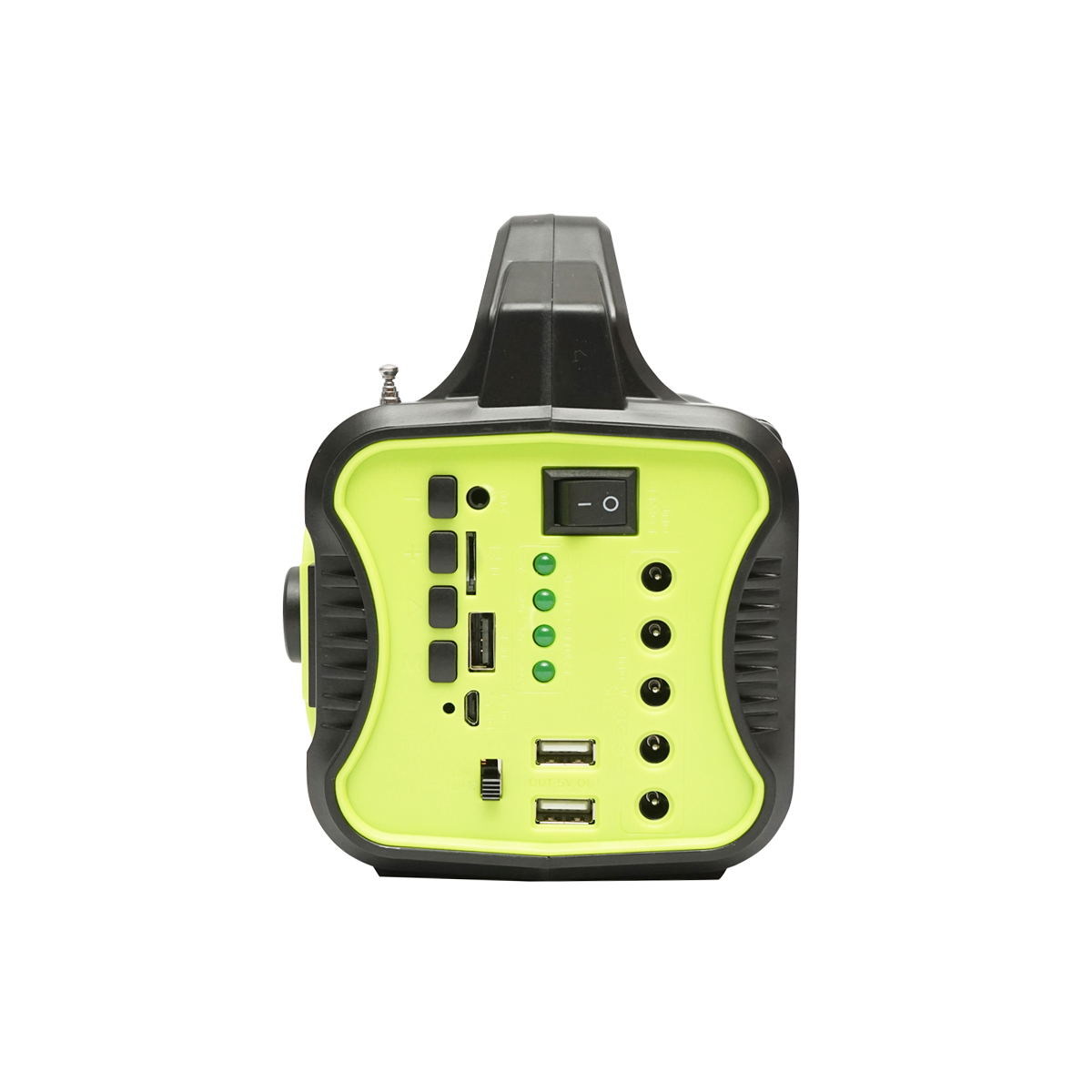 Kit iluminat portabil LED cu 4 becuri/proiector, panou solar radio FM si baterie 10000 mAhH pentru pescuit camping GD-8076 – imagine 7