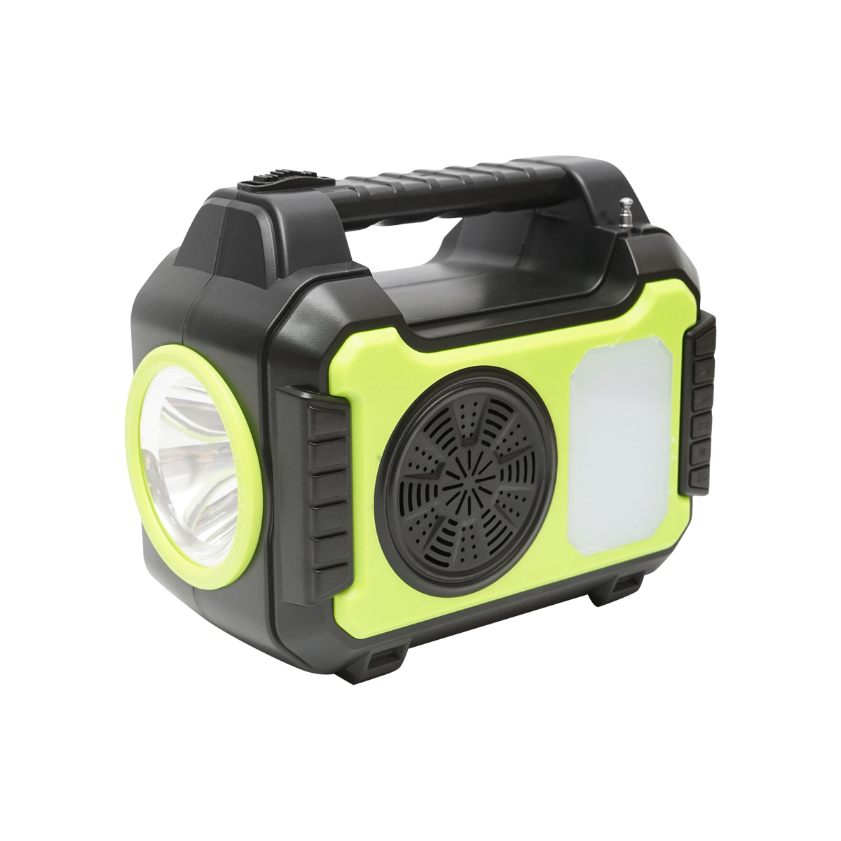 Kit iluminat portabil LED cu 4 becuri/proiector, radio FM panou solar si baterie 3.7V, 10000 mAH pentru pescuit camping GD-8072 – imagine 3