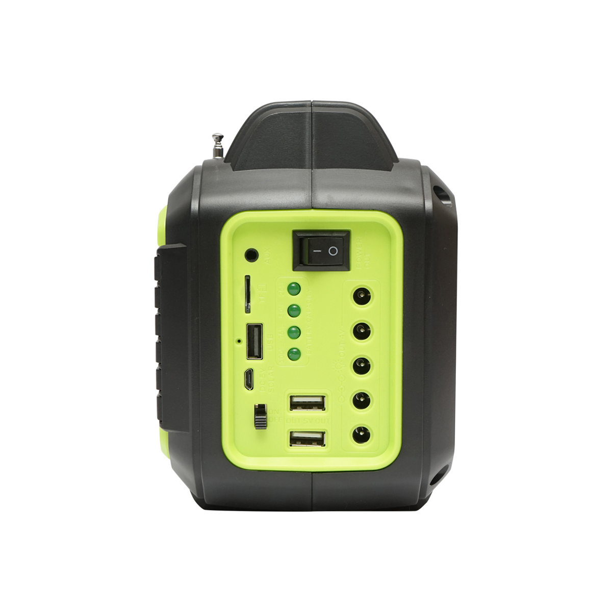 Kit iluminat portabil LED cu 4 becuri/proiector, radio FM panou solar si baterie 3.7V, 10000 mAH pentru pescuit camping GD-8072 – imagine 7