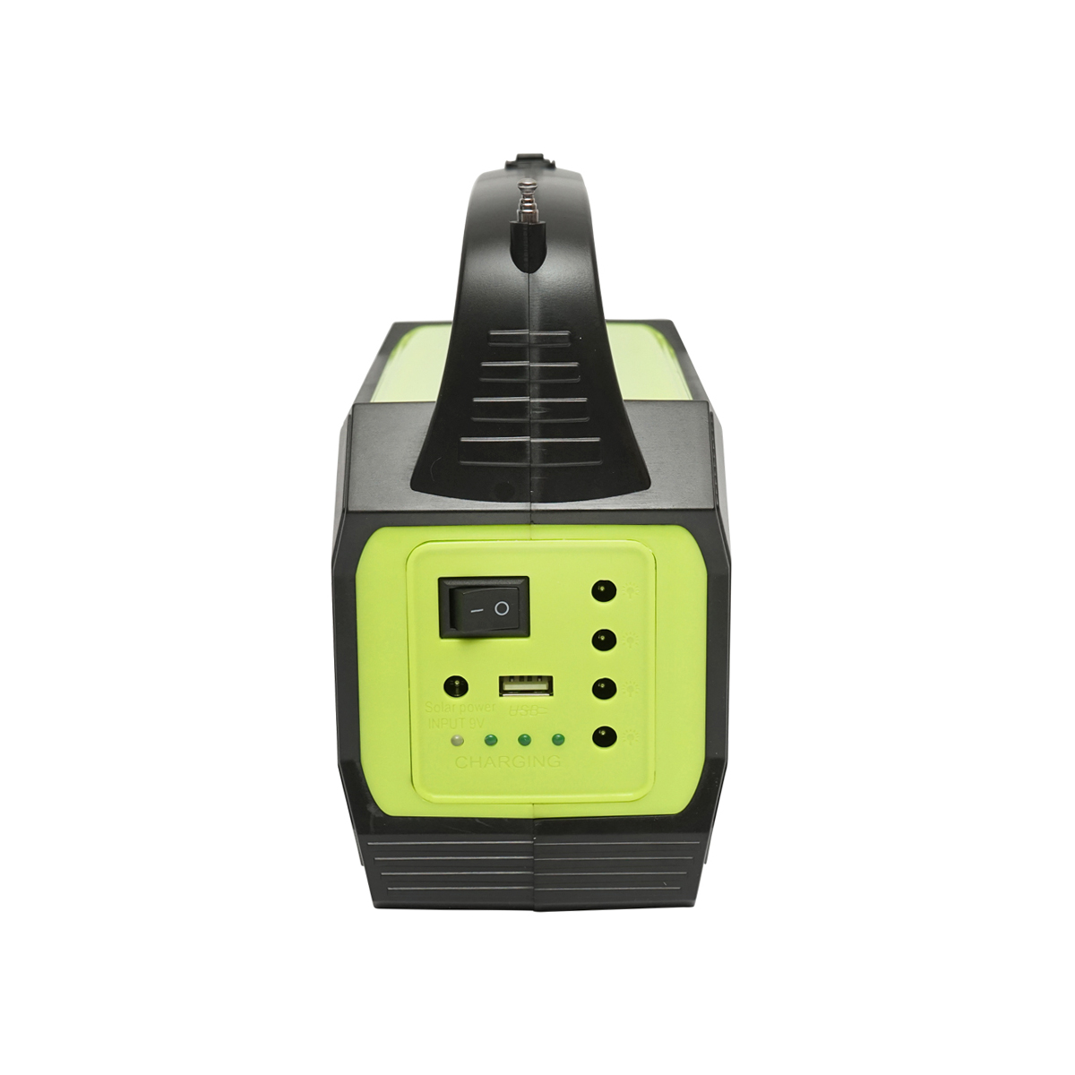 Kit iluminat portabil LED cu 3 becuri/proiector, radio FM, MP3, panou solar si baterie 6V, 4.5 Ah pentru pescuit camping GD-8073 – imagine 2