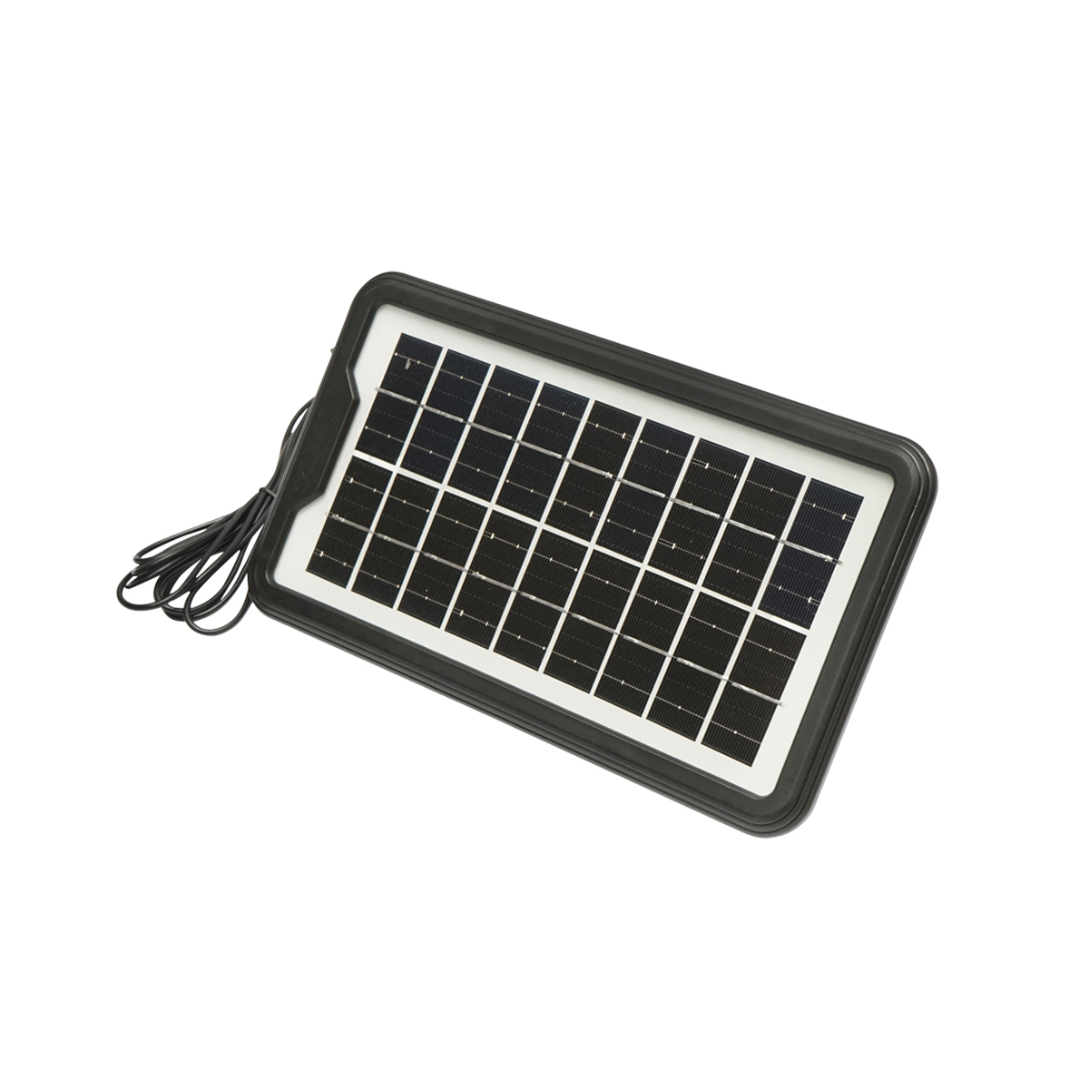 Kit iluminat portabil LED cu 3 becuri/proiector, radio FM, MP3, panou solar si baterie 6V, 4.5 Ah pentru pescuit camping GD-8073 – imagine 6