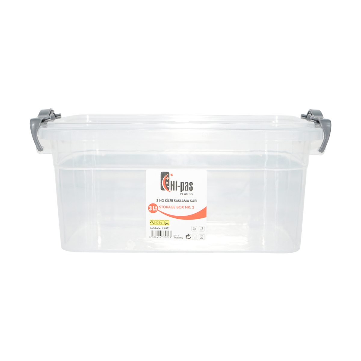 Cutie depozitare 3L cu capac din plastic transparenta 170x255x110mm Breckner Germany