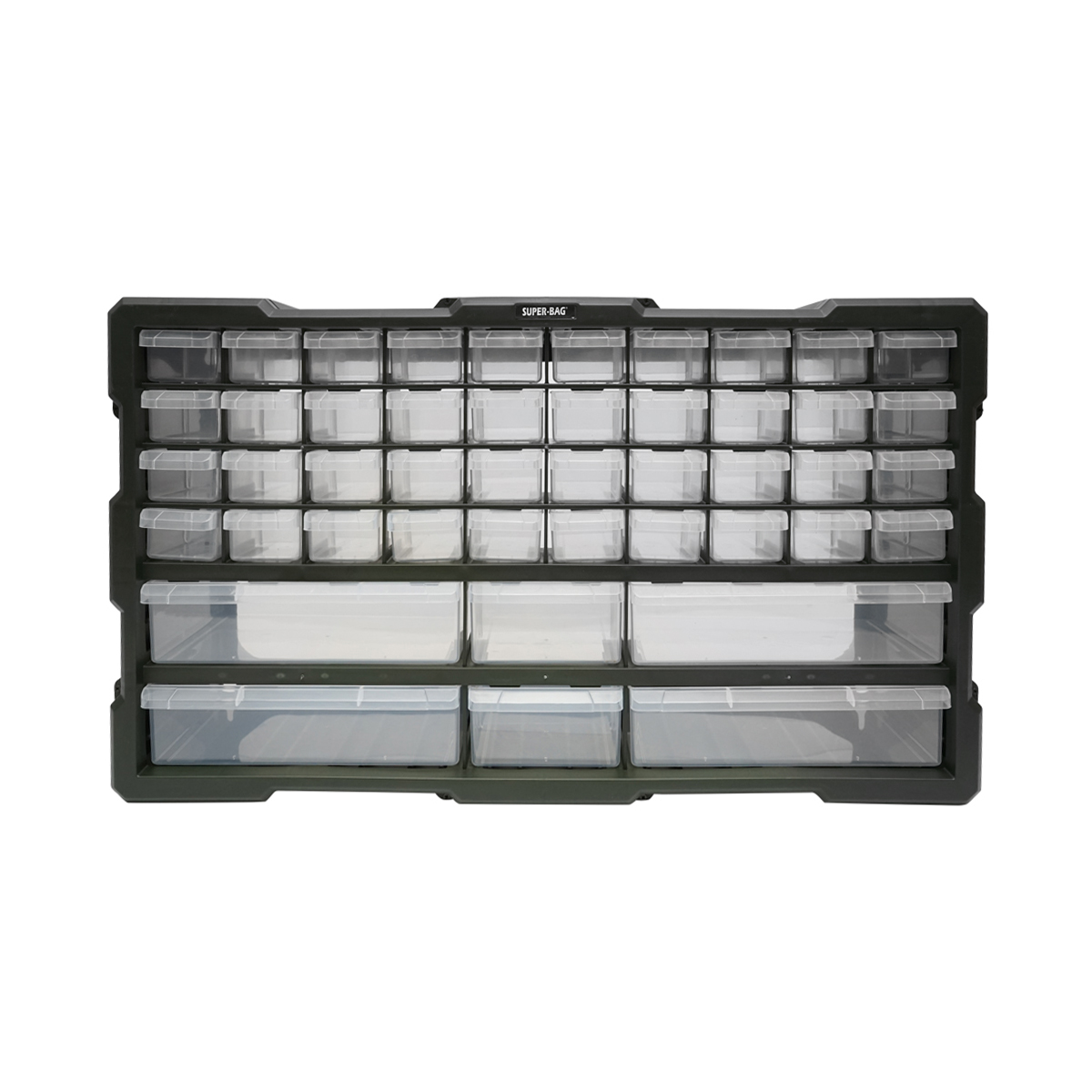 Cutie depozitare verde din plastic modulara, 46 sertare 620x157x360mm Breckner Germany