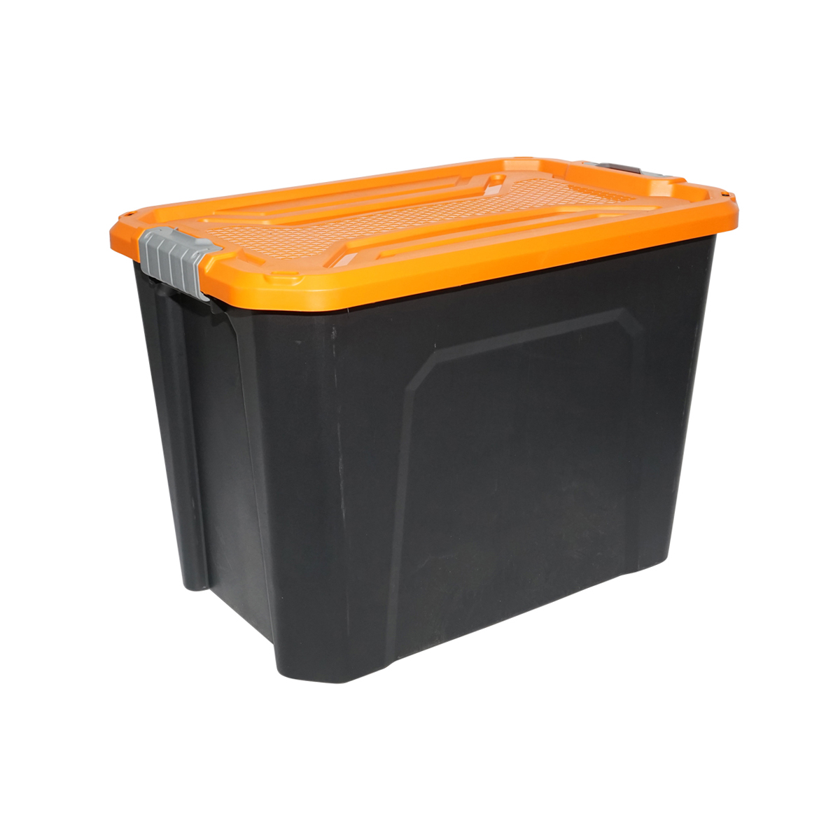 Cutie, lada depozitare heavy duty 60L cu capac, portocalie 580x380x405mm Breckner Germany – imagine 3