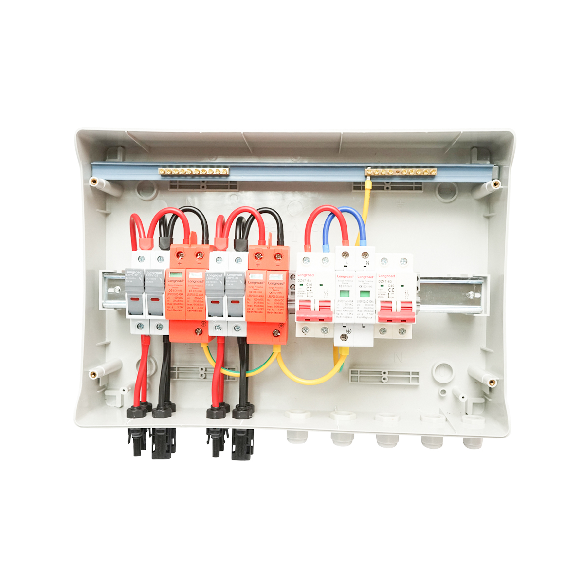 Tablou sigurante echipat DC/AC pentru sisteme fotlvotaice 3-6KW cu invertoare ON/OFF Grid prosumator – imagine 2
