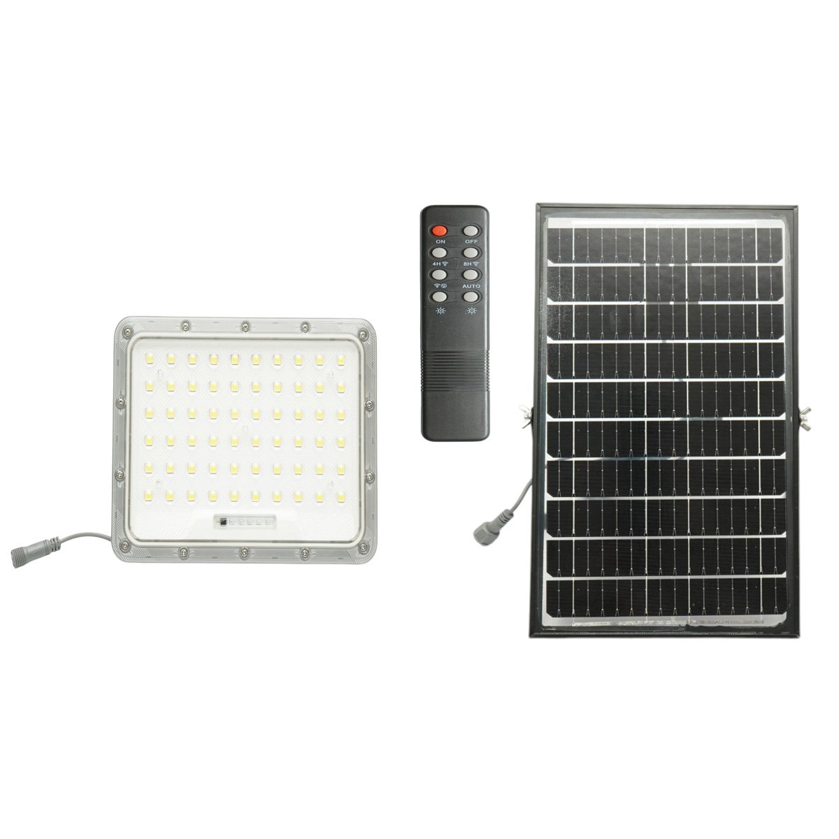 Proiector LED 200W cu panou solar bifacial 20W, baterie 20000mAh si telecomanda IP66 Breckner Germany