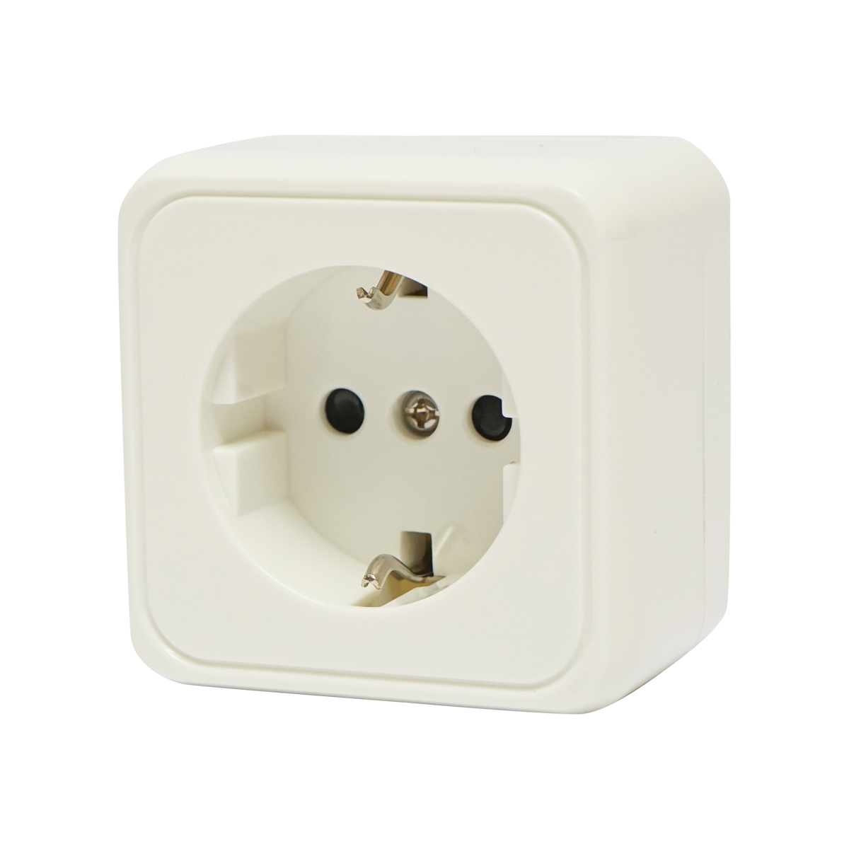Priza Schuko cu 1 intrare, impamantare alba PT 16A, 250V aplicata cu protectie pentru copii Breckner Germany – imagine 3