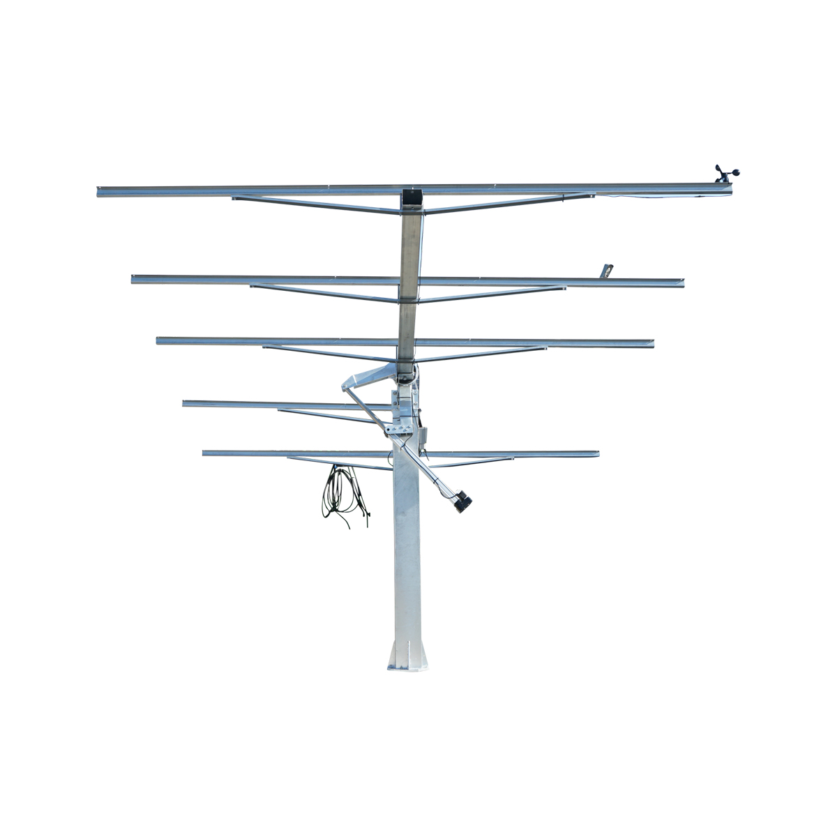 Sistem complet montare, structura tracker solar automat 4.7 KW, 8 panouri de 590W cu GPS si senzor vant Breckner Germany – imagine 2