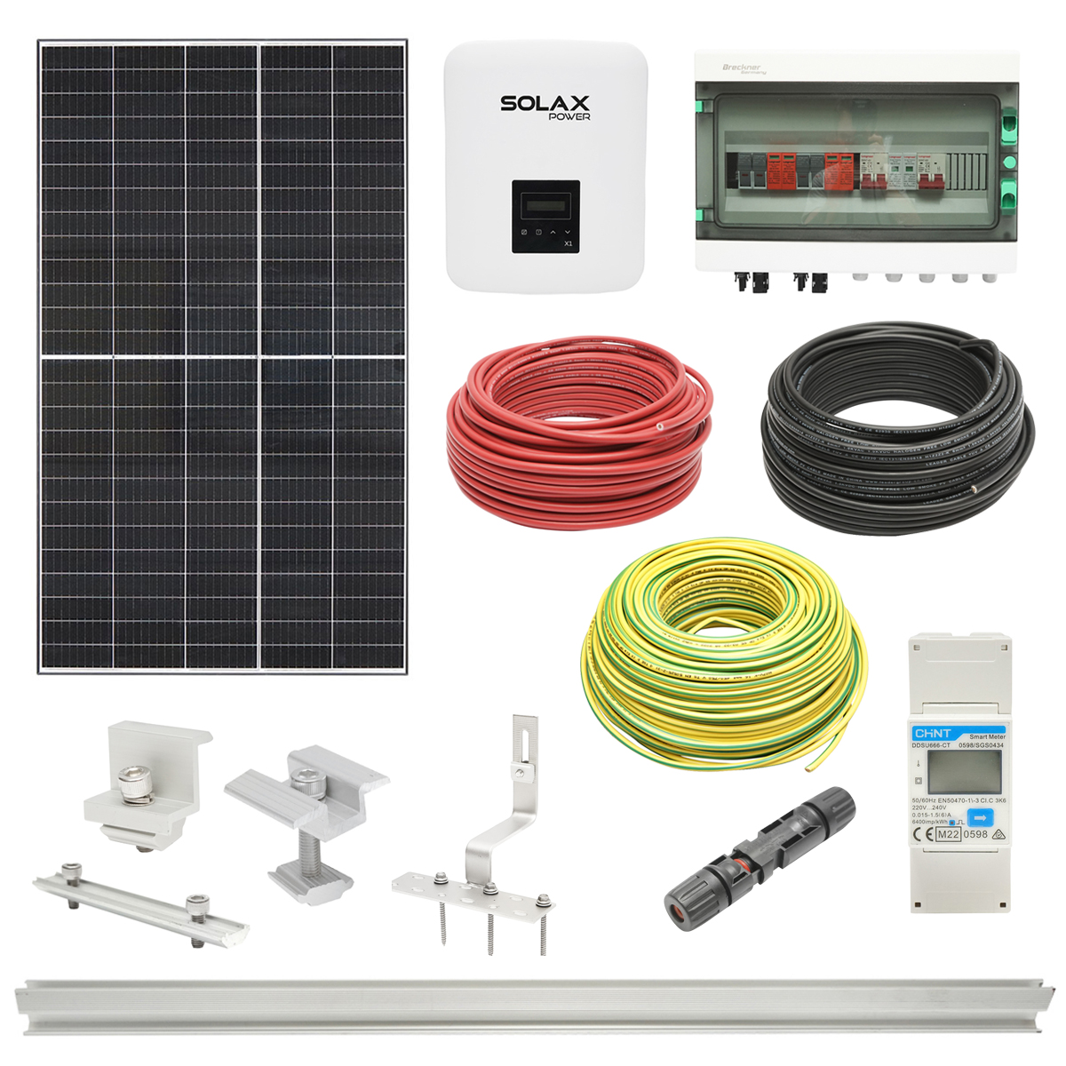 Kit complet fotovoltaic ON-GRID cu invertor 3.3KW SOLAX si panouri solare 7x440W RISEN, monofazic, montare si dosar prosumator inclus