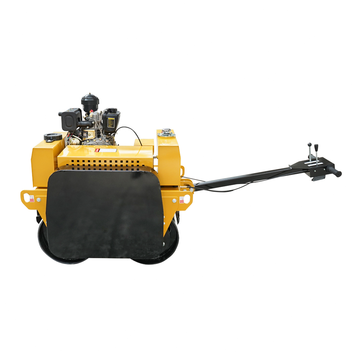 Cilindru compactor 550kg cu tamburi 2x600mm si motor diesel 6CP, CF178, pornire elctrica sau manuala – imagine 3
