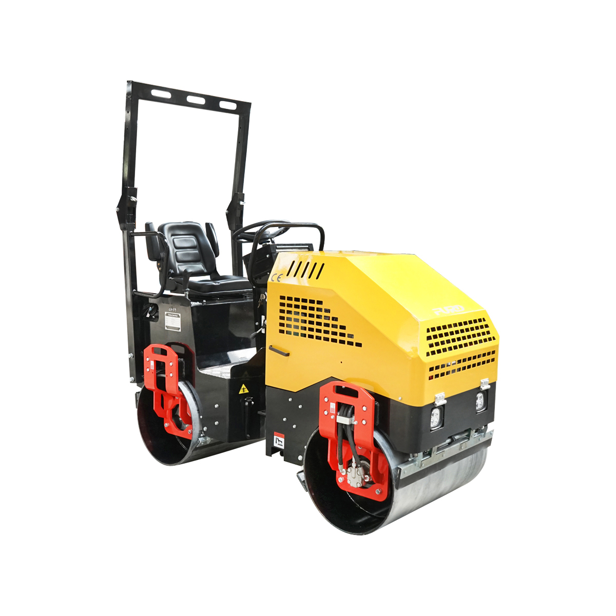 Cilindru compactor 1500kg cu tamburi 900mm si motor diesel Kubota D1105, 25CP, pornire electrica – imagine 2
