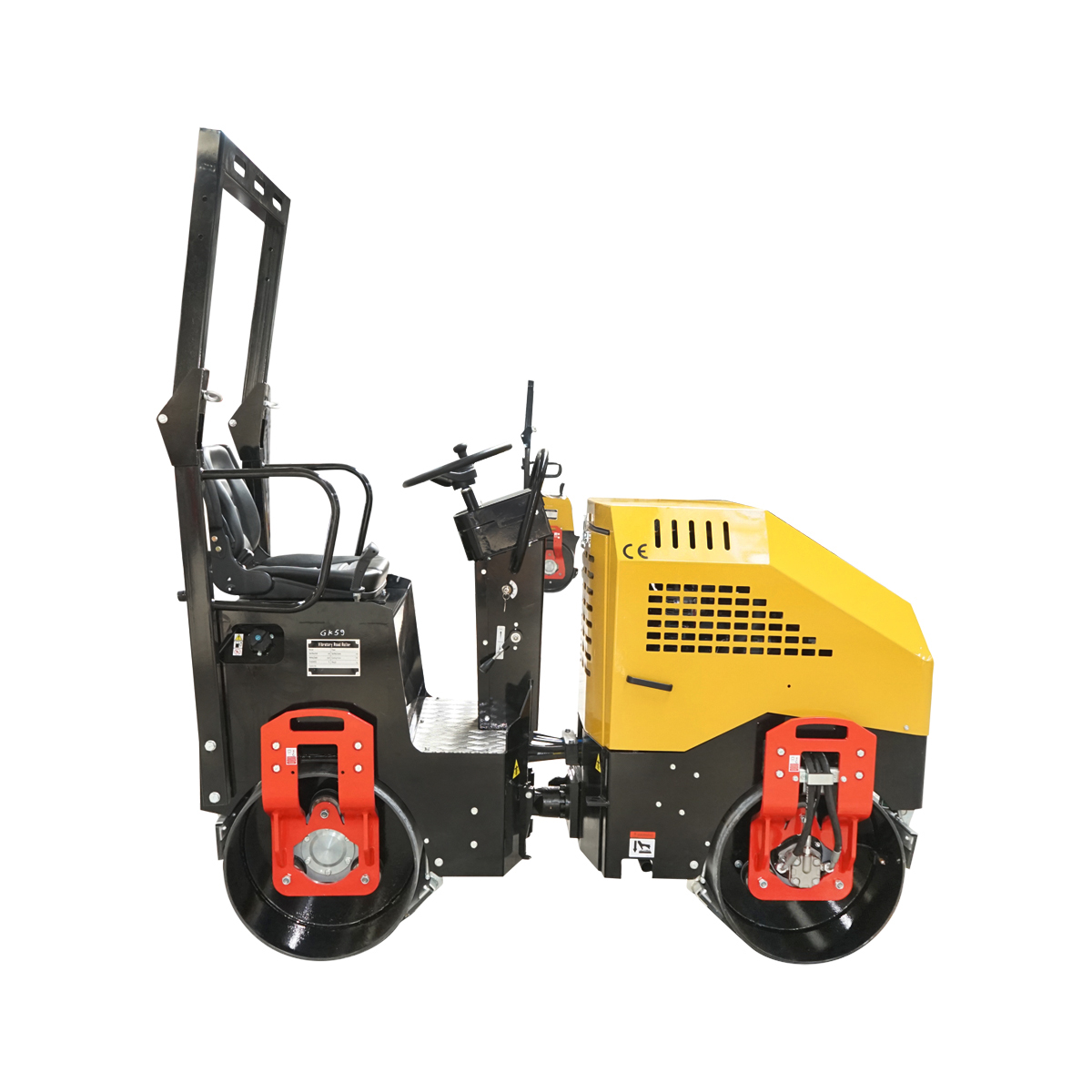 Cilindru compactor 1500kg cu tamburi 900mm si motor diesel Kubota D1105, 25CP, pornire electrica – imagine 3