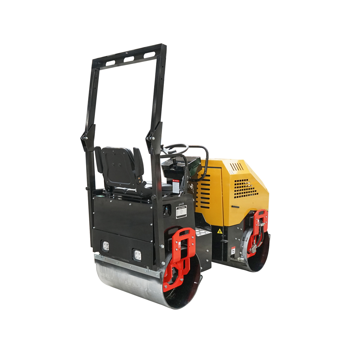 Cilindru compactor 1500kg cu tamburi 900mm si motor diesel Kubota D1105, 25CP, pornire electrica – imagine 4