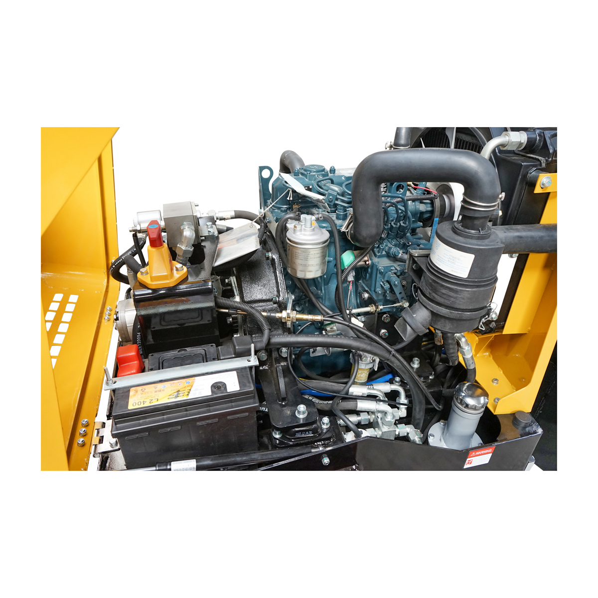 Cilindru compactor 1500kg cu tamburi 900mm si motor diesel Kubota D1105, 25CP, pornire electrica – imagine 9