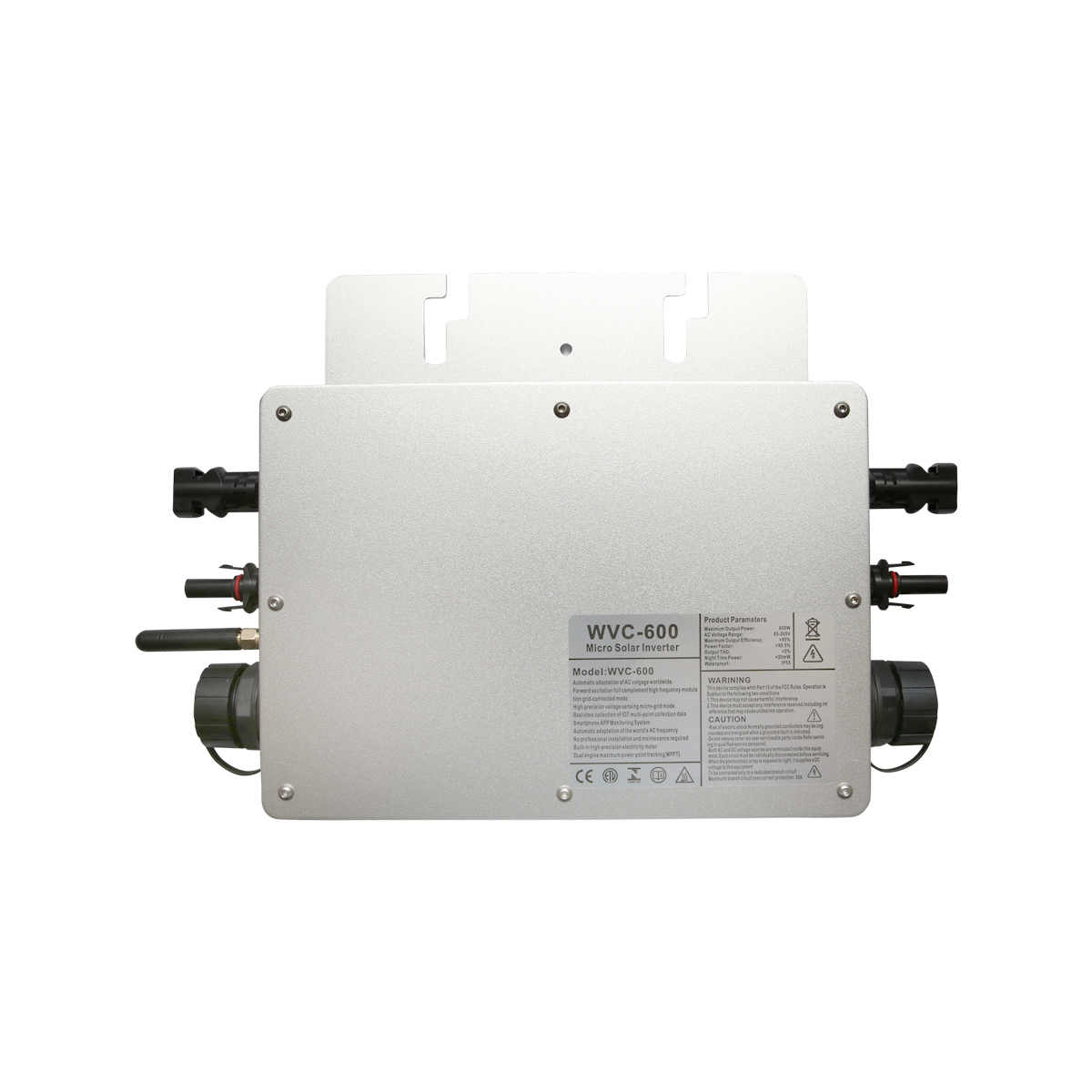 Microinvertor pentru 2 panouri solare fotvoltaice 300W, 230V, WiFi, IP65, MPPT