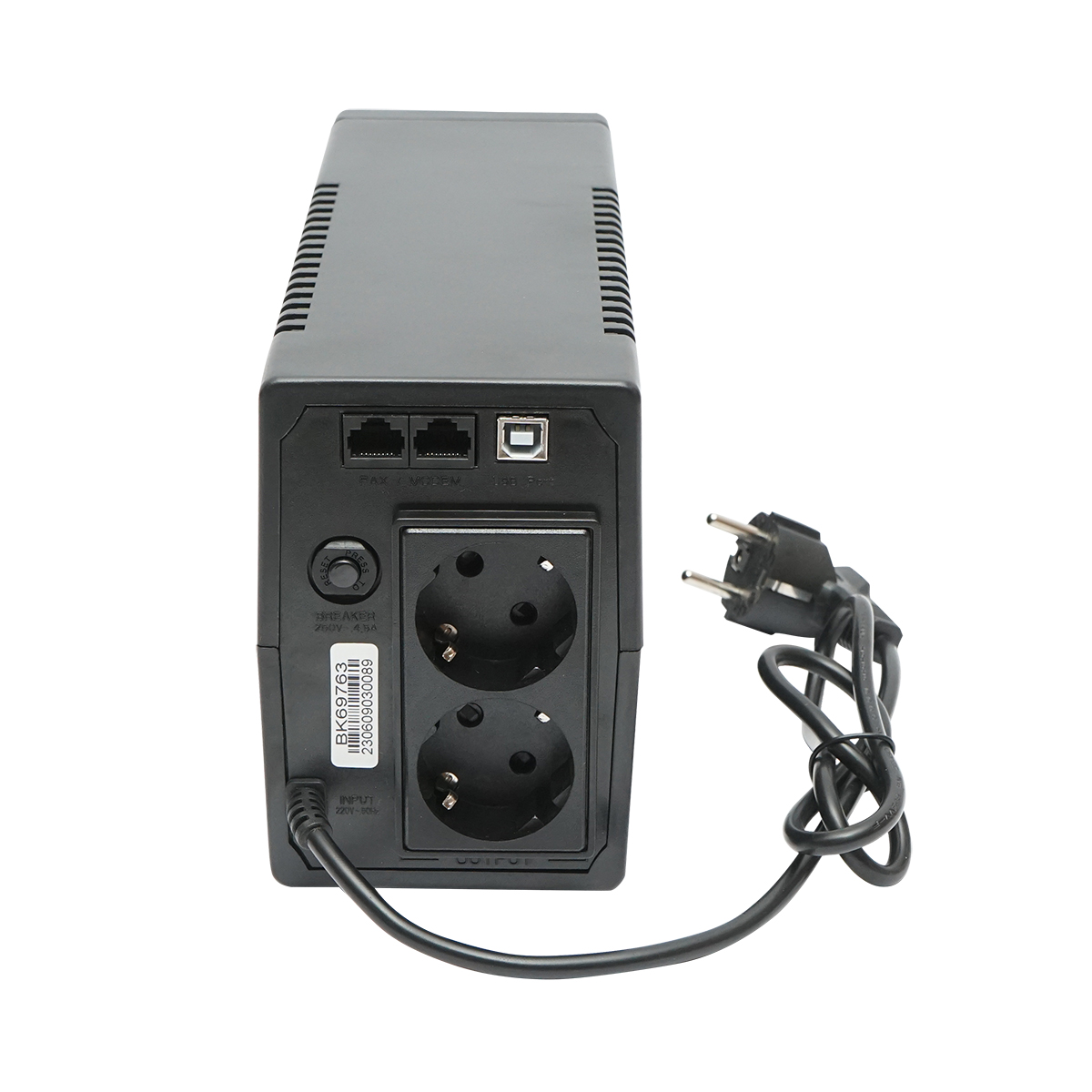 UPS 600VA/360W cu baterie 7Ah si 2 prize schuko, LCD, USB, AVR Breckner Germany – imagine 4