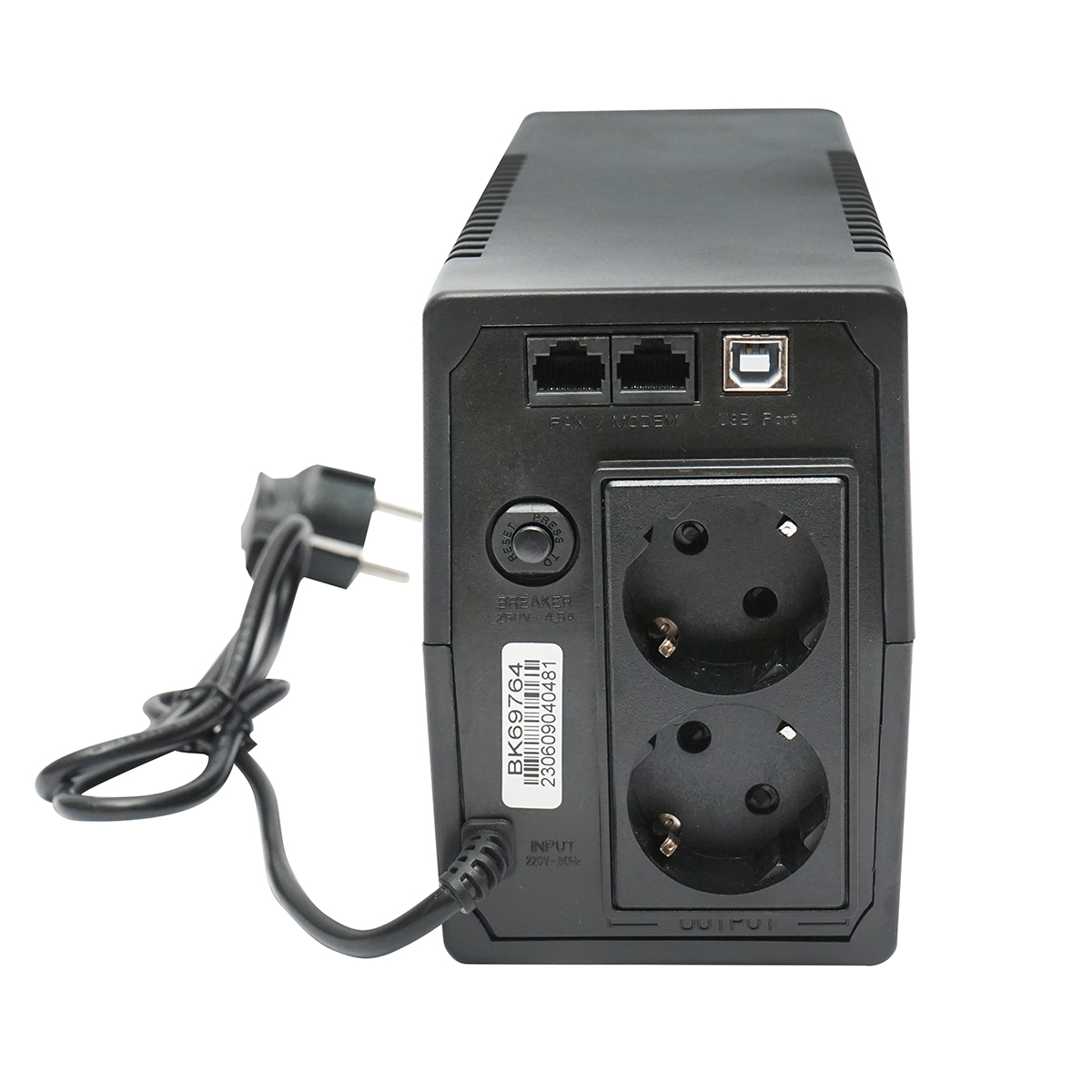 UPS 800VA/480W cu baterie 9Ah si 2 prize schuko, LCD, USB, AVR Breckner Germany – imagine 4