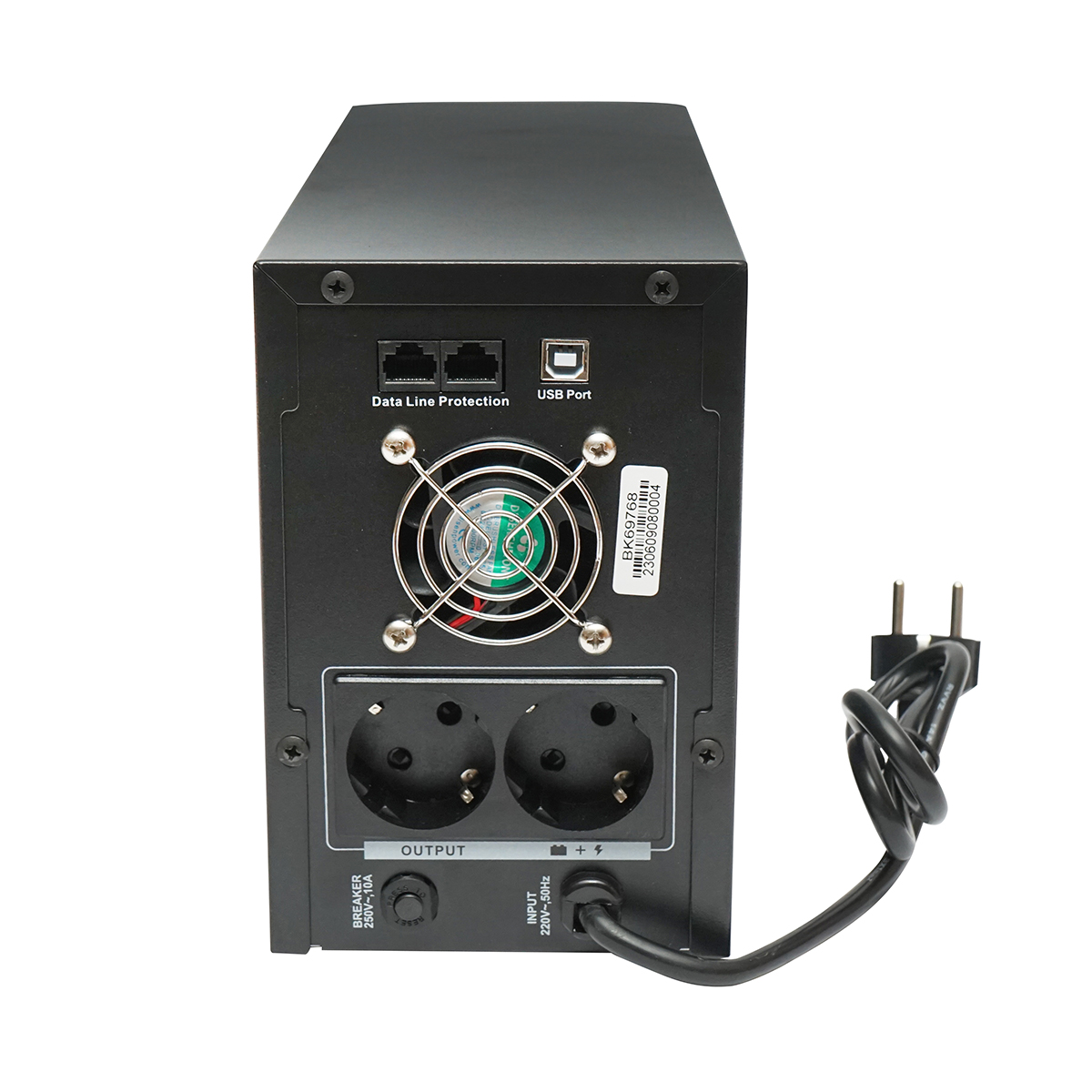 UPS 2000VA/1200W cu baterii 2x9Ah si 2 prize shuko, LCD, USB, AVR Breckner Germany – imagine 2