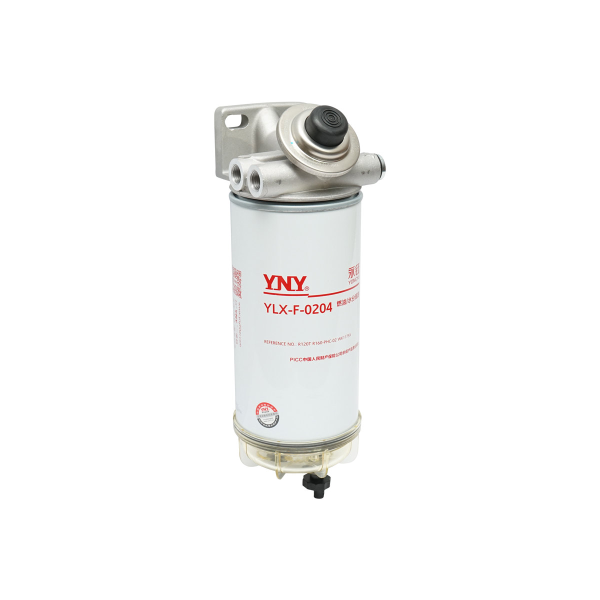 Baterie filtru motorina cu separator apa pentru Iveco, Caterpillar, Deutz, Fiat, Ford, MAN, Volvo, Mercedes-Benz, cod OEM 129-0372, 012924O4, 504166113, A0004771702, R120P